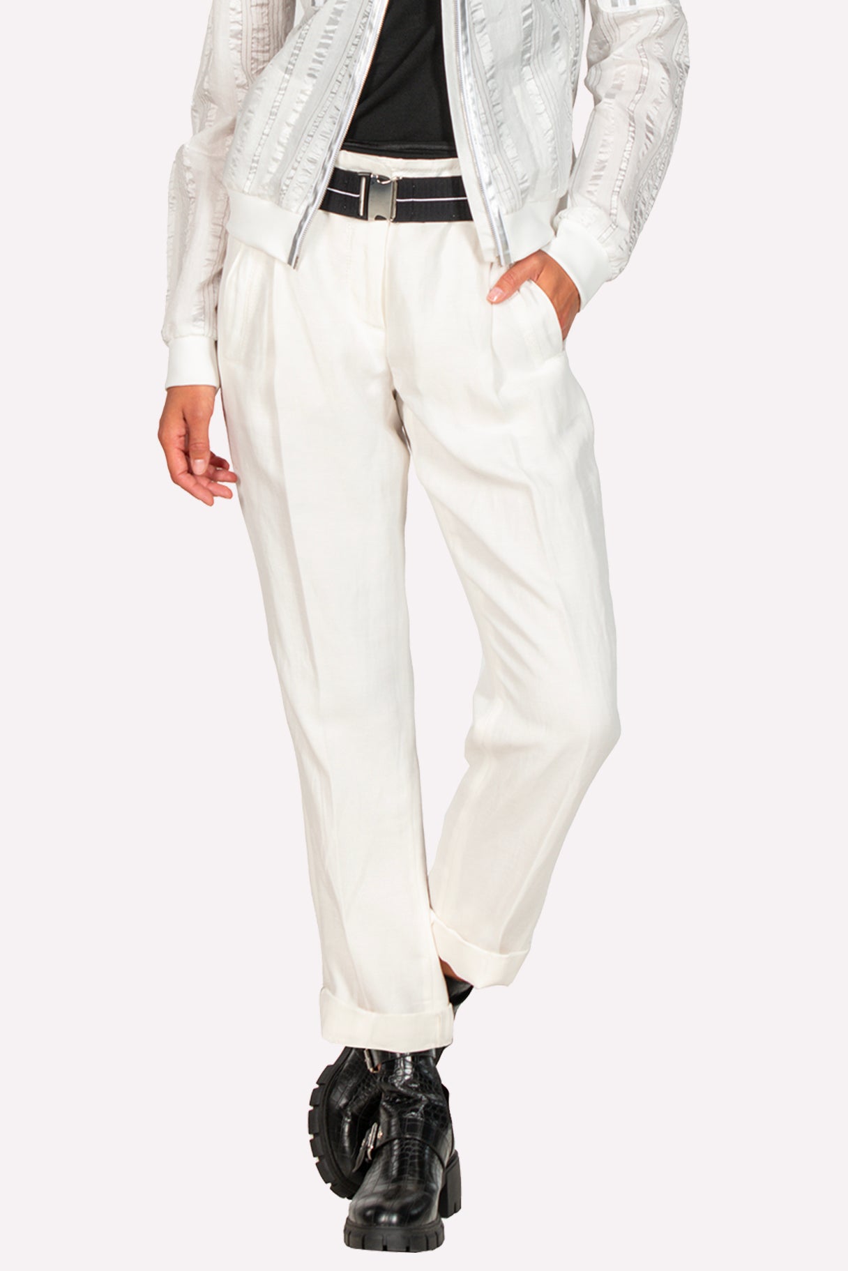 Roll Up Trousers - Off White by Beate Heymann — alternate view