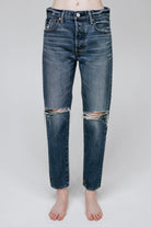 MV Beckton Tapered Jeans - Dark Blue by Moussy — alternate view