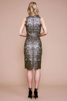 Bera Sequin Embroidered Dress - Dark Pearl by Tadashi Shoji — alternate view