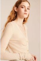 Ruche Cardigan - Biscuit by Rebecca Taylor — view 3