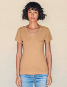 V Neck Tee - Pigment Biscuit by Sundry | 25 South Boutiques