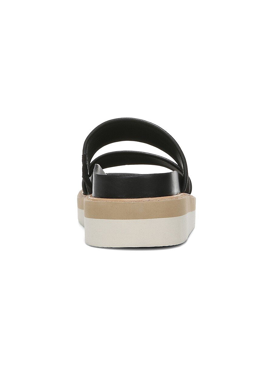 Jenita Suede Slide Sandals - Black by Vince — view 3
