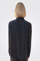 Silk Button Down Blouse - Black by Private 0204 — alternate view