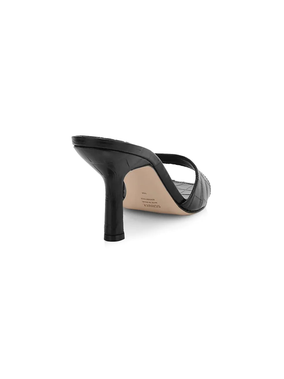 Posseni Leather Sandal - Black Crocodile by Schutz — view 3