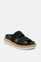 Jenita Suede Slide Sandals - Black by Vince — alternate view