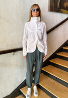 High Collar Shirt - White by Transit Par-Such — alternate view