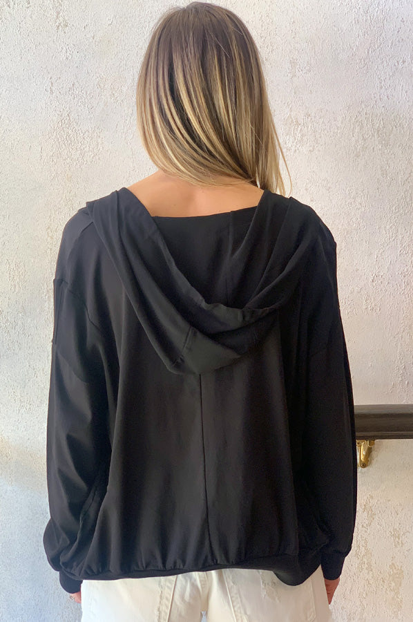 Zip Up Hoodie - Black by Transit Par-Such — alternate view
