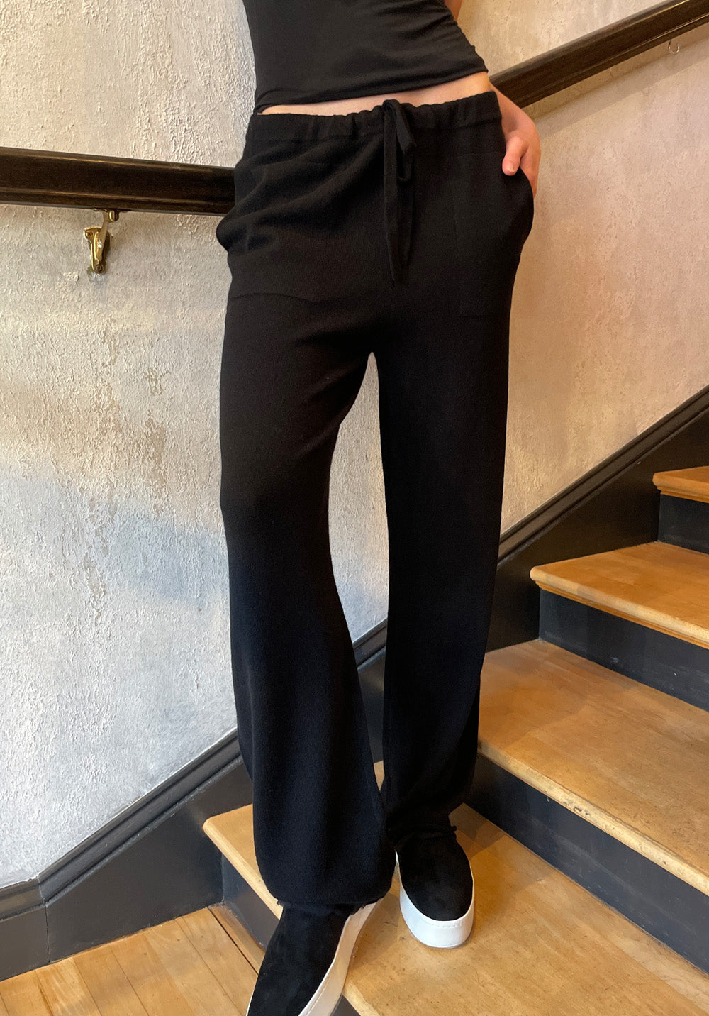 Cashmere Lounge Pants - Black by Kristensen — alternate view