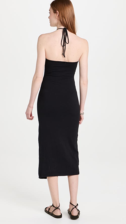 Ruched Halter Dress - Black by Sundry — alternate view