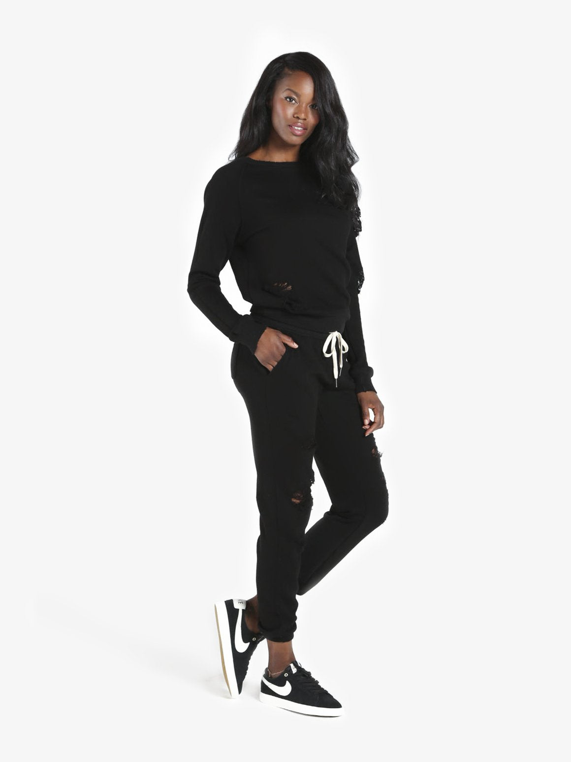 Blackbird Sweatshirt - Black Cat by N: Philanthropy — alternate view