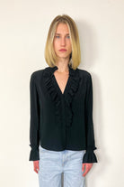 Go Soiree in the City Blouse - Washed Black by Go Silk — alternate view