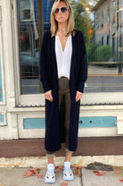 Cashmere Luxe Long Cardigan - Black by White + Warren | 25 South Boutiques
