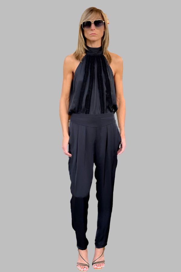 Sia High Neck Tank Top - Black by Ramy Brook — alternate view