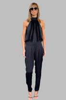 Sia High Neck Tank Top - Black by Ramy Brook — alternate view