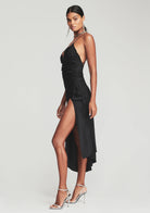 Emma Silk Dress - Black by SER.O.YA — view 5