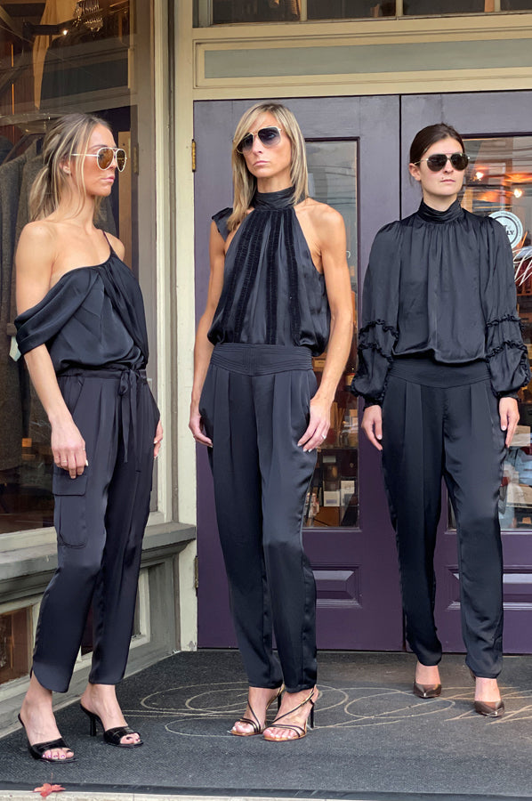 Harris Straight Leg Pant - Black by Ramy Brook — view 4