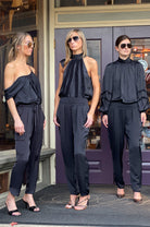 Sia High Neck Tank Top - Black by Ramy Brook — view 4