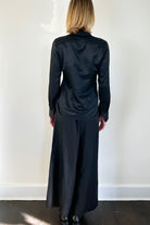 Bow Tie Blouse - Black by Brazeau Tricot — view 6