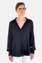Long Sleeve Blouse - Black by Tandem | 25 South Boutiques