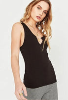 Inca Rib Tank - Black by Project Social T | 25 South Boutiques