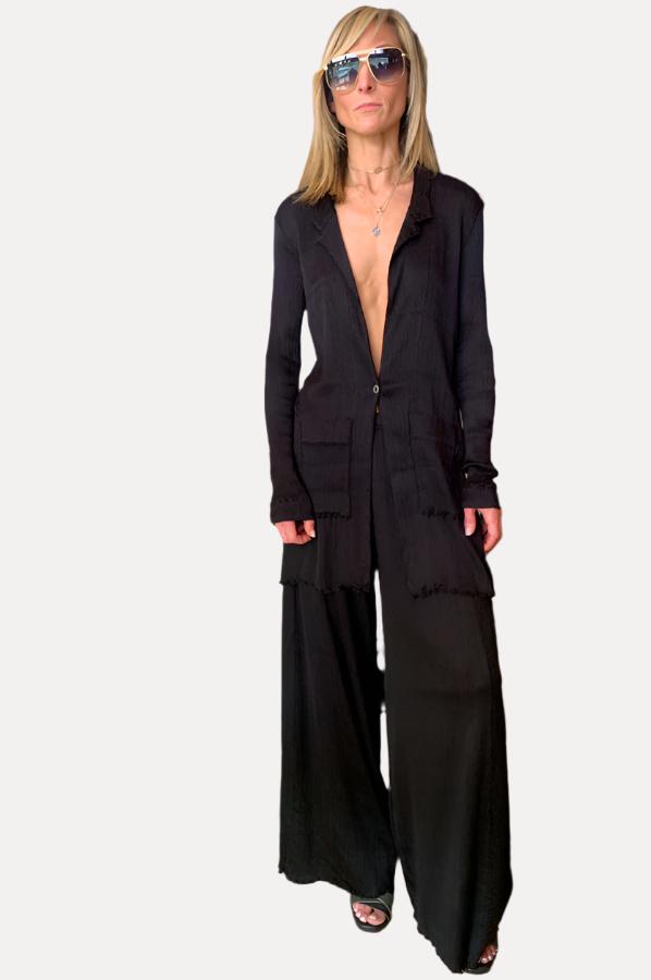 Wide Leg Pants - Black by Transit Par-Such | 25 South Boutiques