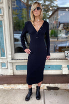 Midi Sweater Dress - Black by Enza Costa — alternate view