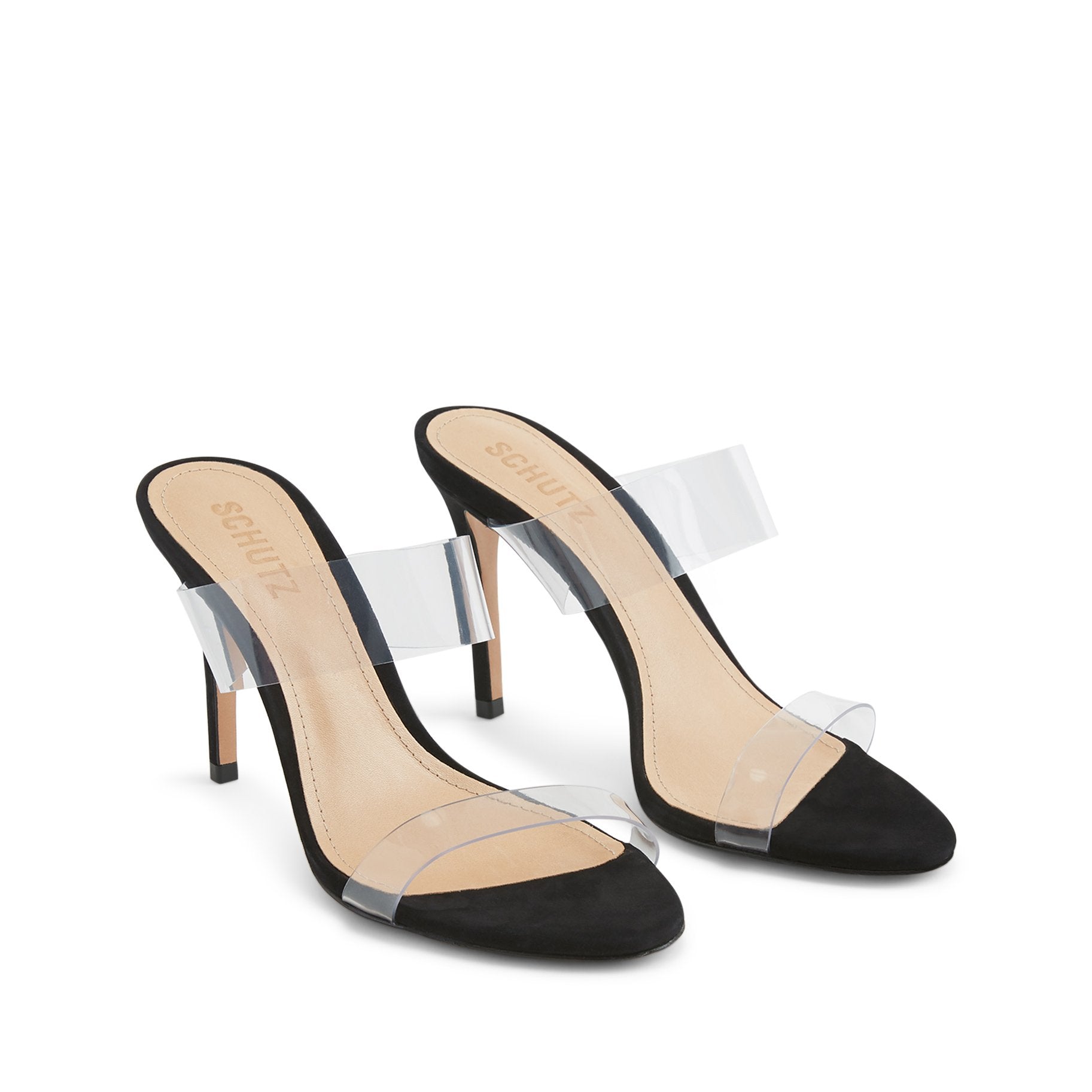 Ariella Heel Sandal - Black by Schutz — view 3