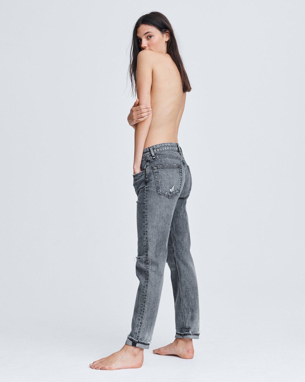 Rosa Mid Rise Boyfriend - Black Magic by Rag & Bone — alternate view