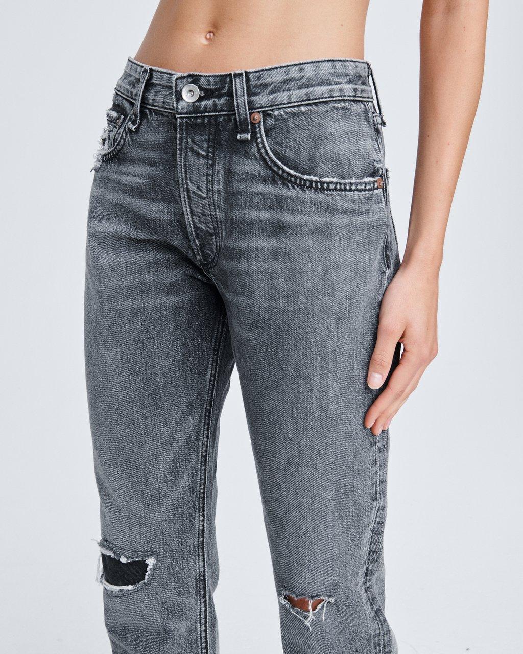 Rosa Mid Rise Boyfriend - Black Magic by Rag & Bone — view 5