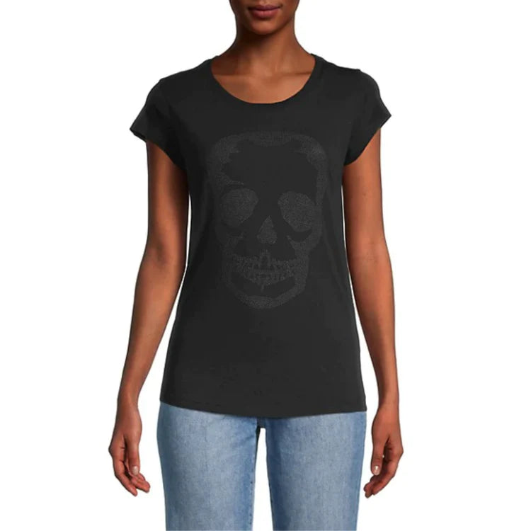 Skull Strass Short-Sleeve T-Shirt - Noir by Zadig & Voltaire | 25 South Boutiques