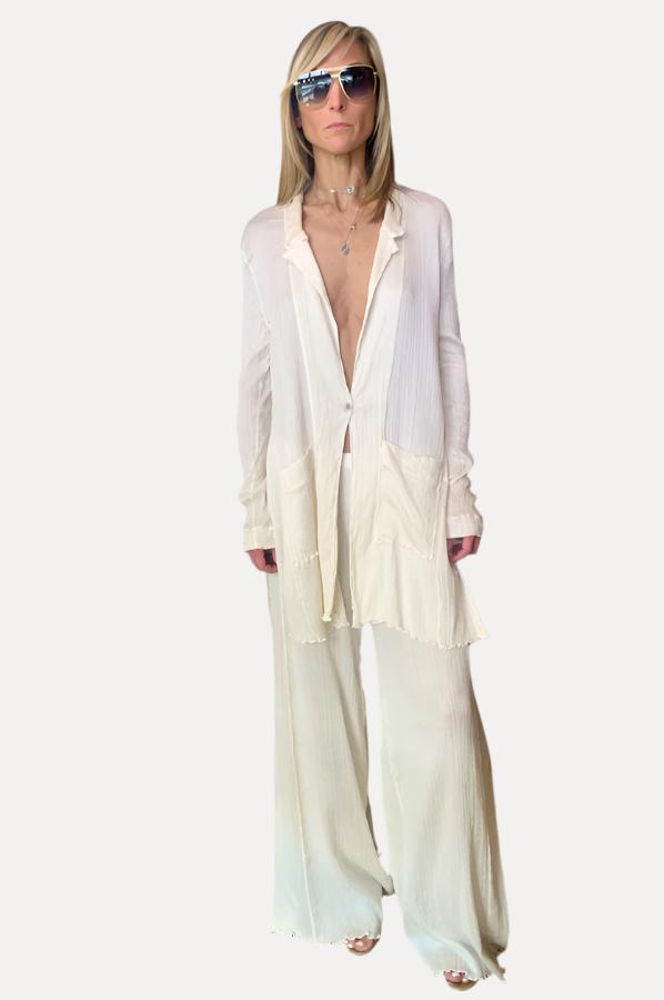 Wide Leg Pants - Ivory by Transit Par-Such | 25 South Boutiques