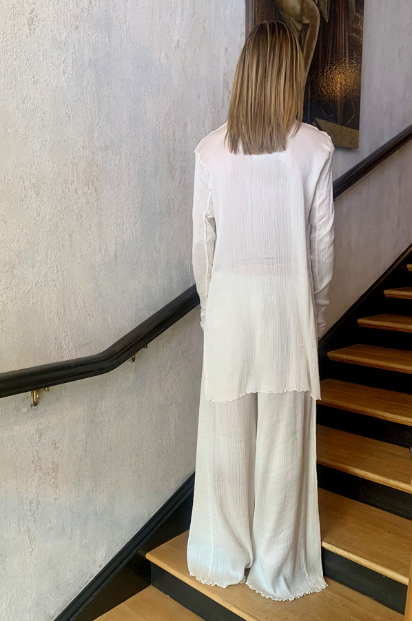 Wide Leg Pants - Ivory by Transit Par-Such — view 3
