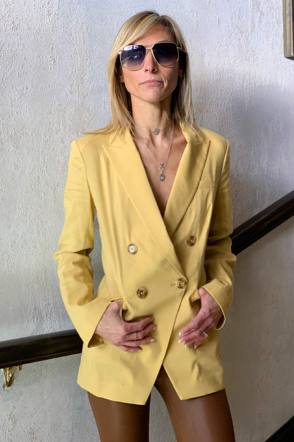 Nisha Boyfriend Jacket - Vintage Yellow by Veronica Beard — view 5