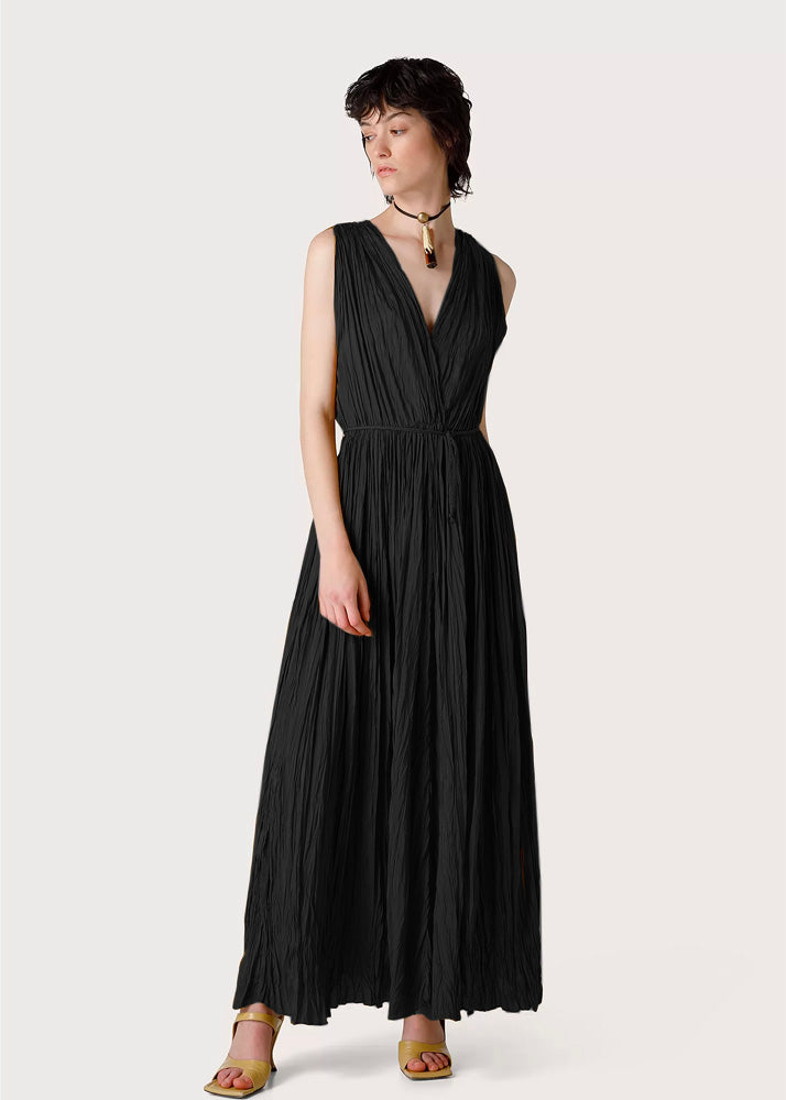 Crinkled Viscose Dress - Black by Seventy Venezia | 25 South Boutiques