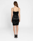 Techno Metal V-Bar Mini Dress - Black by Nicole Miller — alternate view