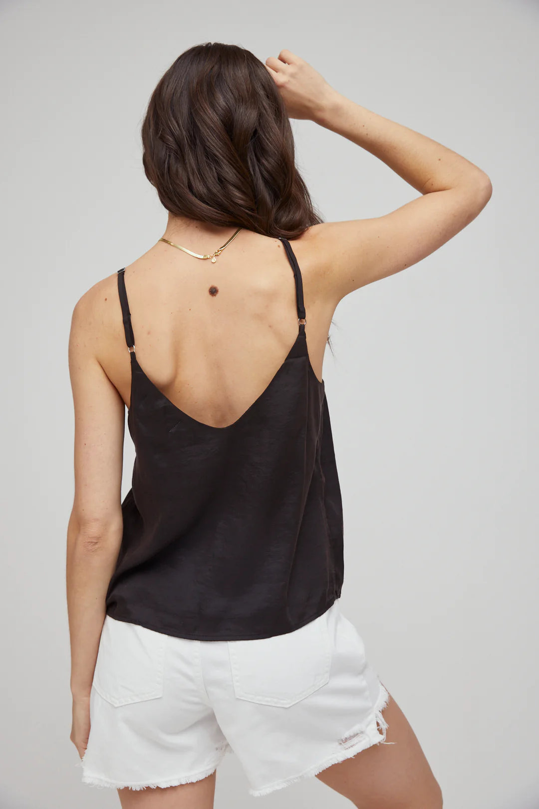 V Neck Cami - Black by Bella Dahl — alternate view