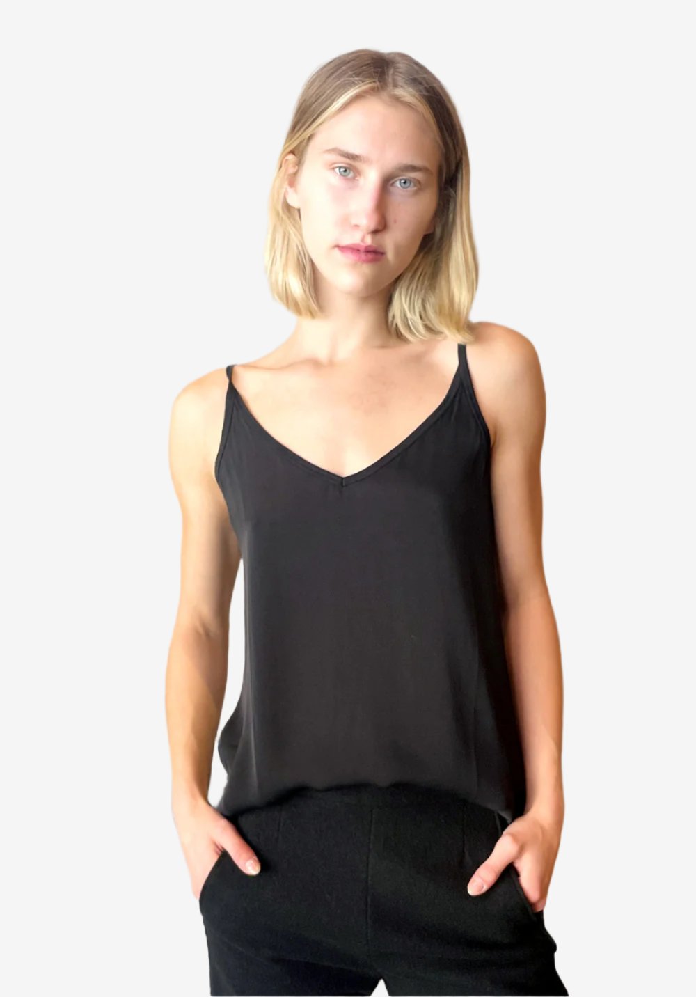 Silk Tank - Black by Private 0204 | 25 South Boutiques