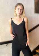 Silk Tank - Black by Private 0204 — alternate view