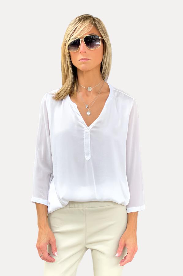 Blouse - White by Transit Par-Such | 25 South Boutiques
