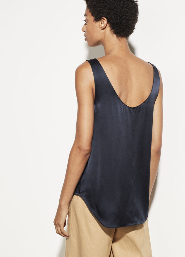 Satin Tank - Coastal Blue by Vince — view 3
