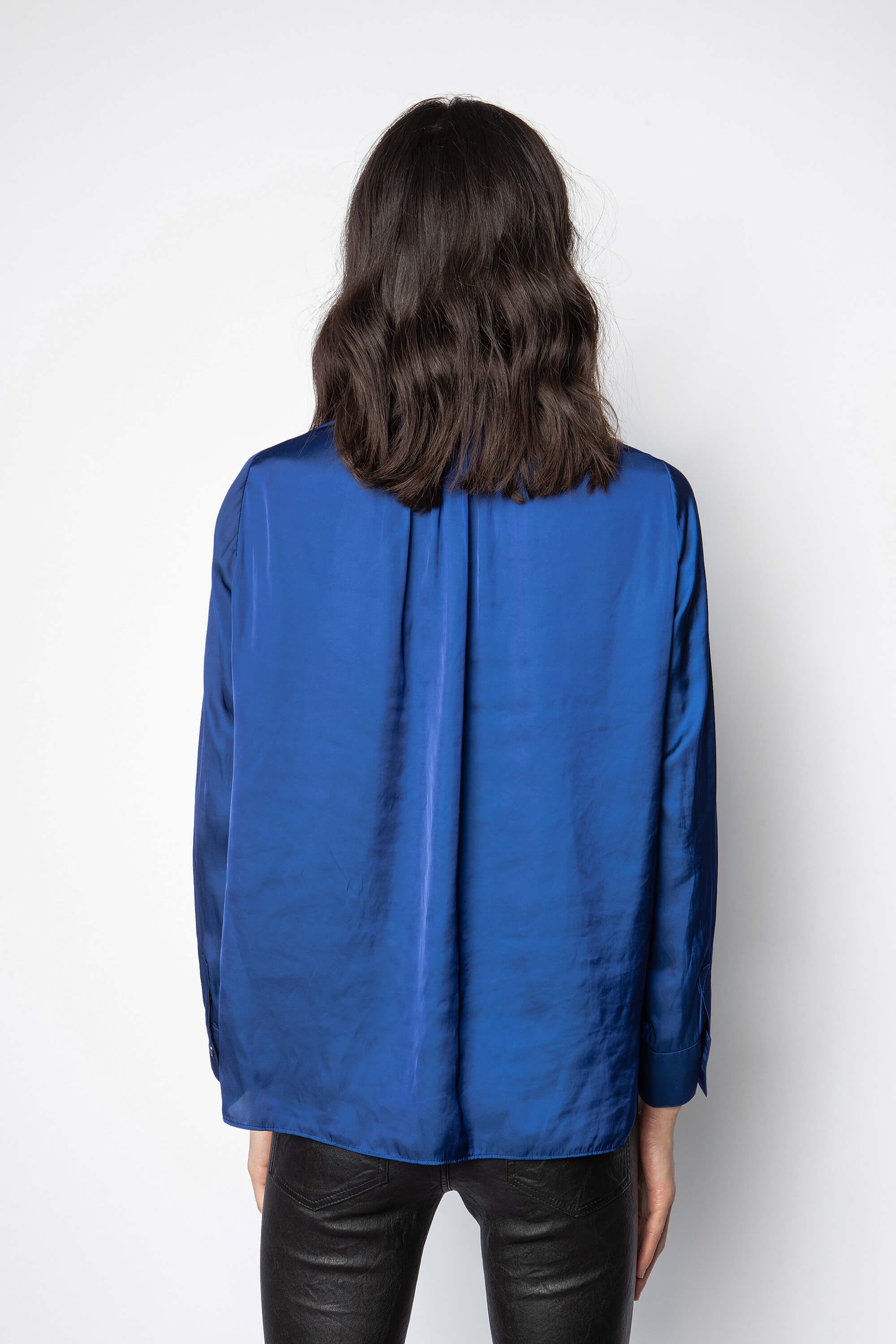 Tink Satin Tunic - Bleu De Chine by Zadig & Voltaire — alternate view