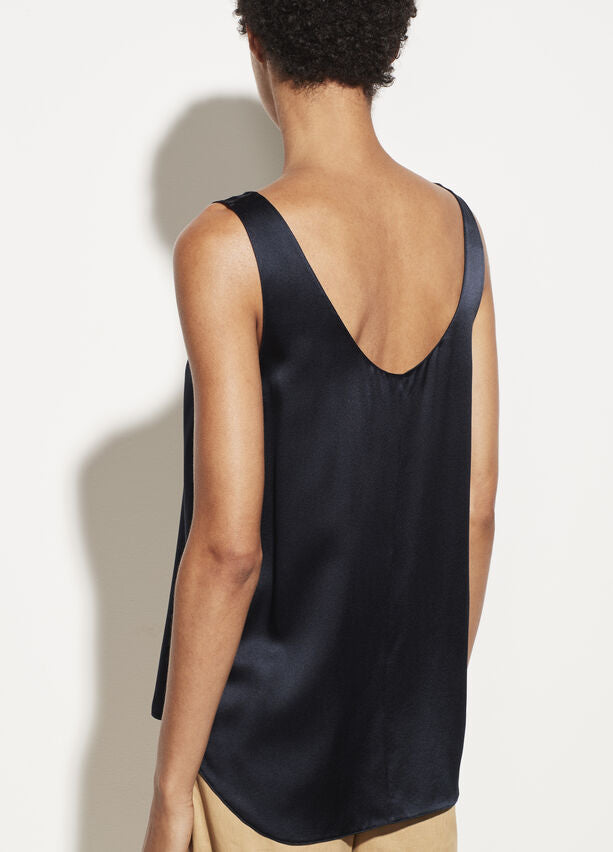 Satin Tank - Coastal Blue by Vince — view 4