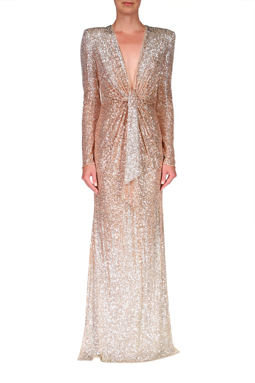 Floor-Length Sequin Gown - Blush by Badgley Mischka | 25 South Boutiques