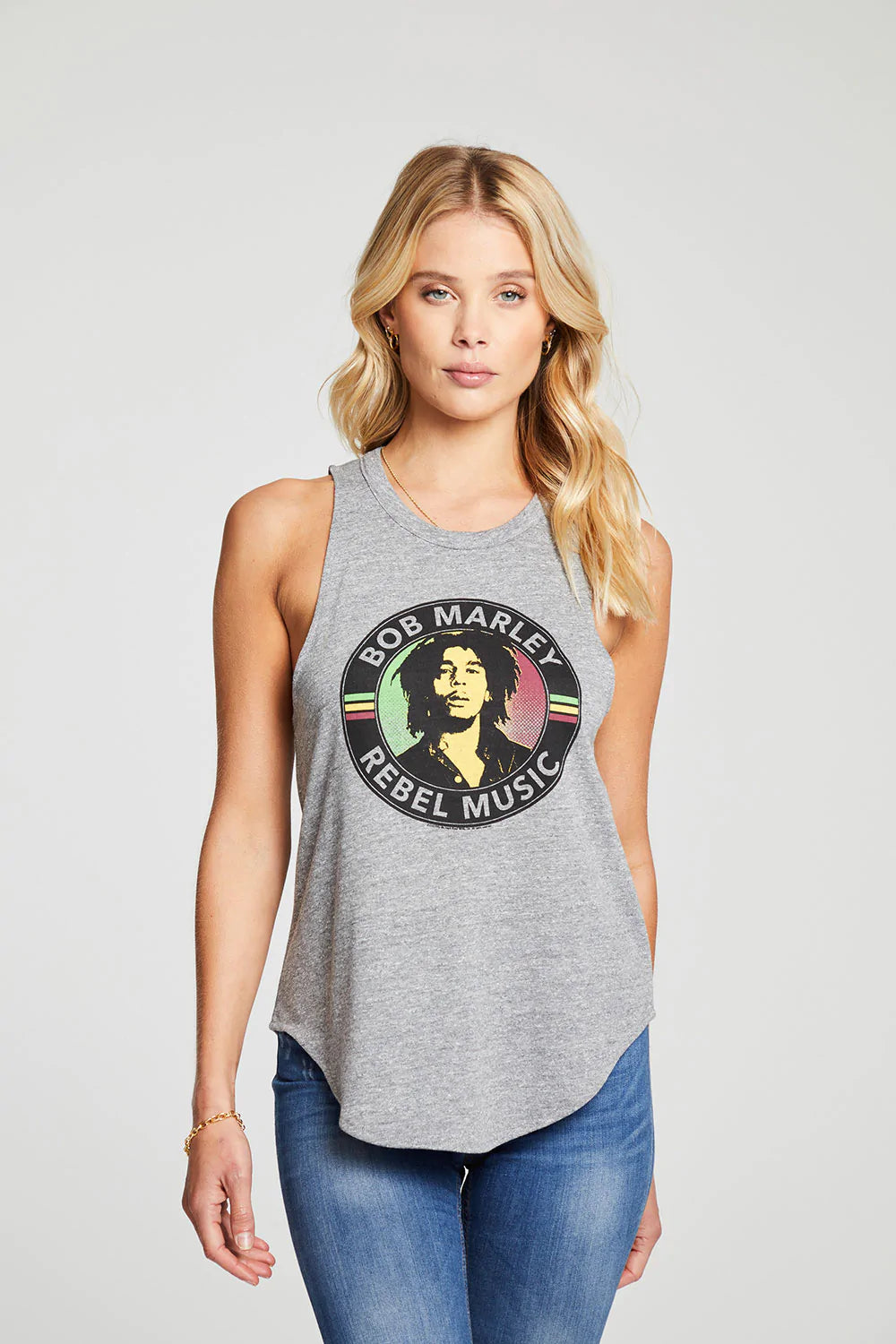 Bob Marley One Love Tank - Streaky Grey by Chaser | 25 South Boutiques