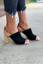 Bodhi Suede Sandal - Black by Veronica Beard — alternate view