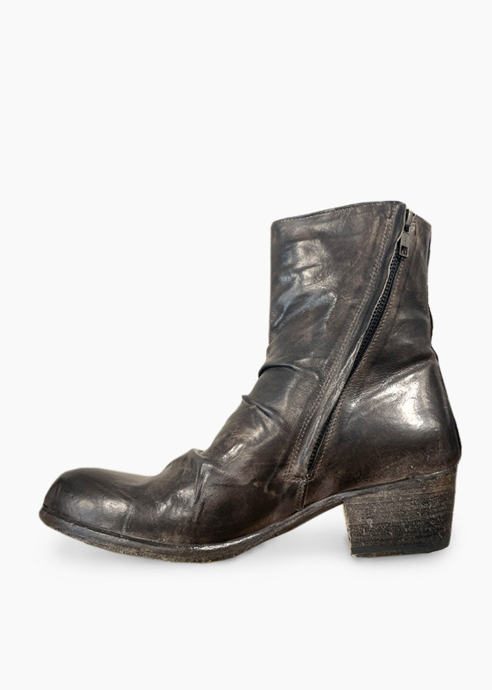 Double Zip Leather Boot - Todi Wash by Shoto — alternate view