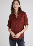 Two Pocket Shirt - Brandy by Bella Dahl | 25 South Boutiques