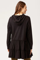 Brionna Zip Hoodie - Black by XCVI — view 3
