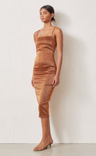 Bronze Baby Midi Dress - Copper by Bec & Bridge — view 3