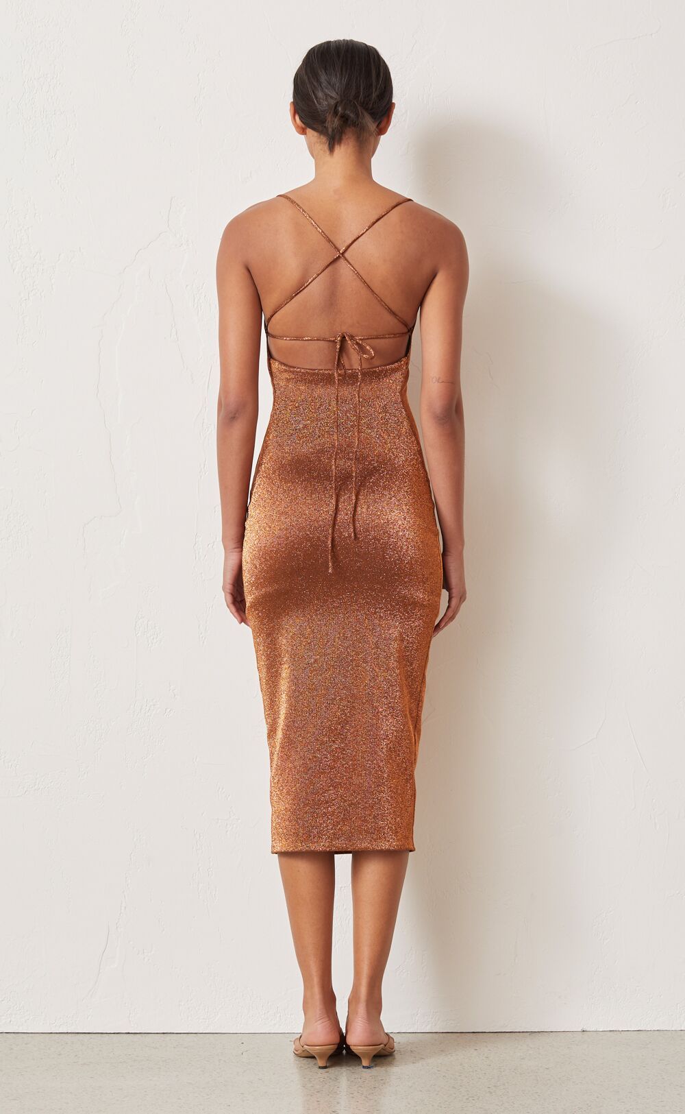 Bronze Baby Midi Dress - Copper by Bec & Bridge — alternate view